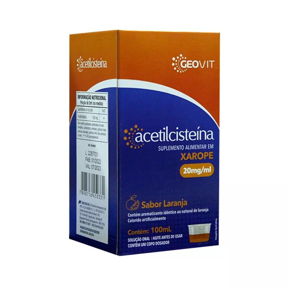 Comprar Acetilcisteína 20Mg/ml Sabor Framboesa 120Ml Com