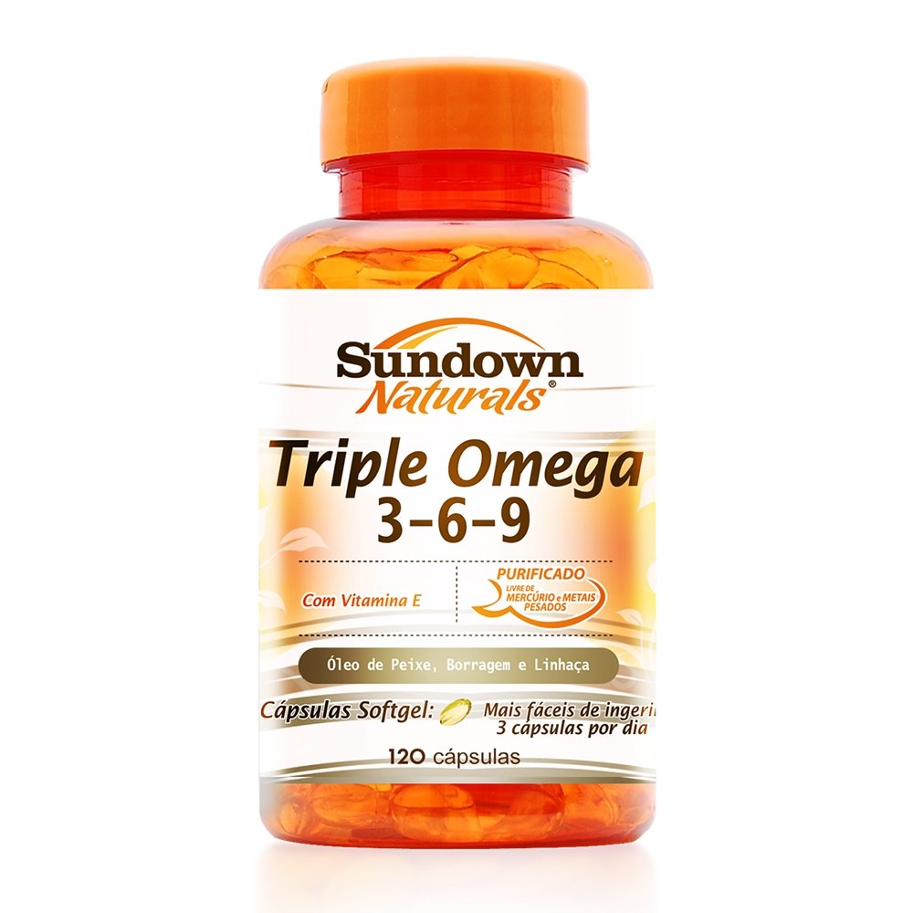 Capa do produto Suplemento Alimentar Triple Ômega 3-6-9 120 Cápsulas