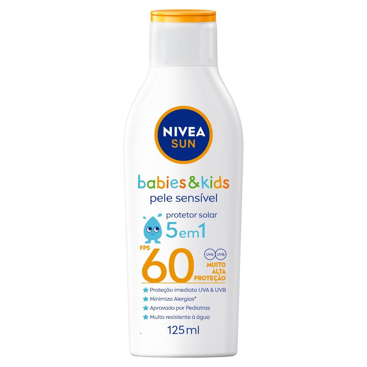 Capa do produto Protetor Nivea Sun Kids Sensitive & Pure Fps 60 125Ml
