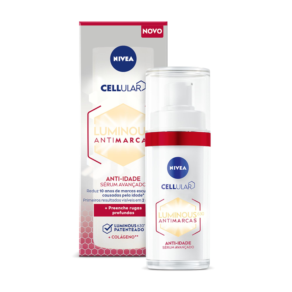 Capa do produto Sérum Avançado Anti-Idade Luminous 630 Antimarcas Nivea 30Ml