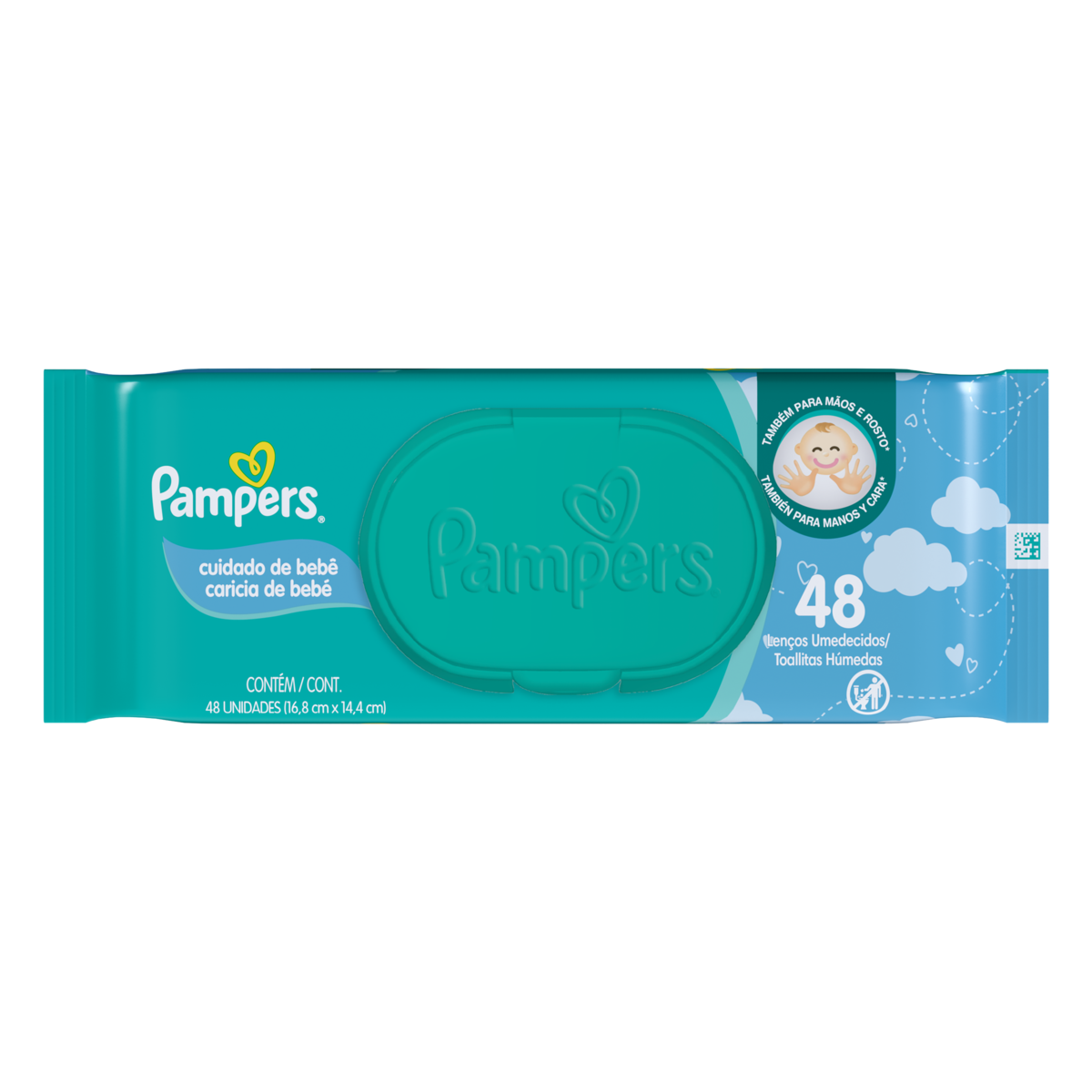 Capa do produto Lenços Umedecidos Pampers Cheirinho De Bebê 48 Unidades