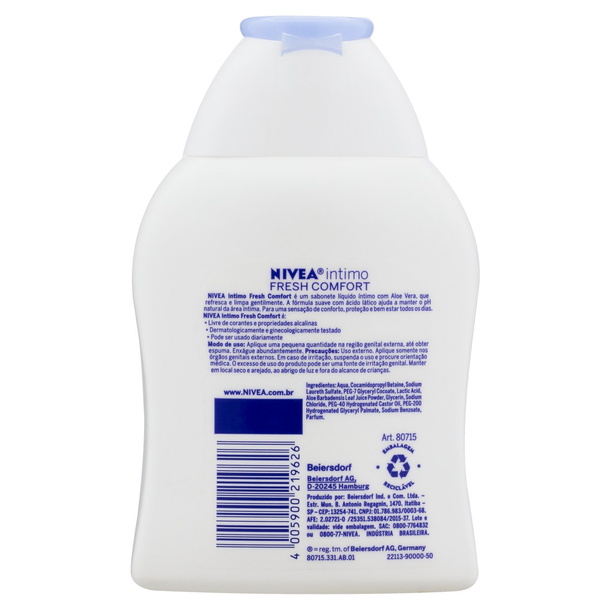 Sabonete Íntimo Nivea Fresh Comfort - 250ml - Sabonete Íntimo