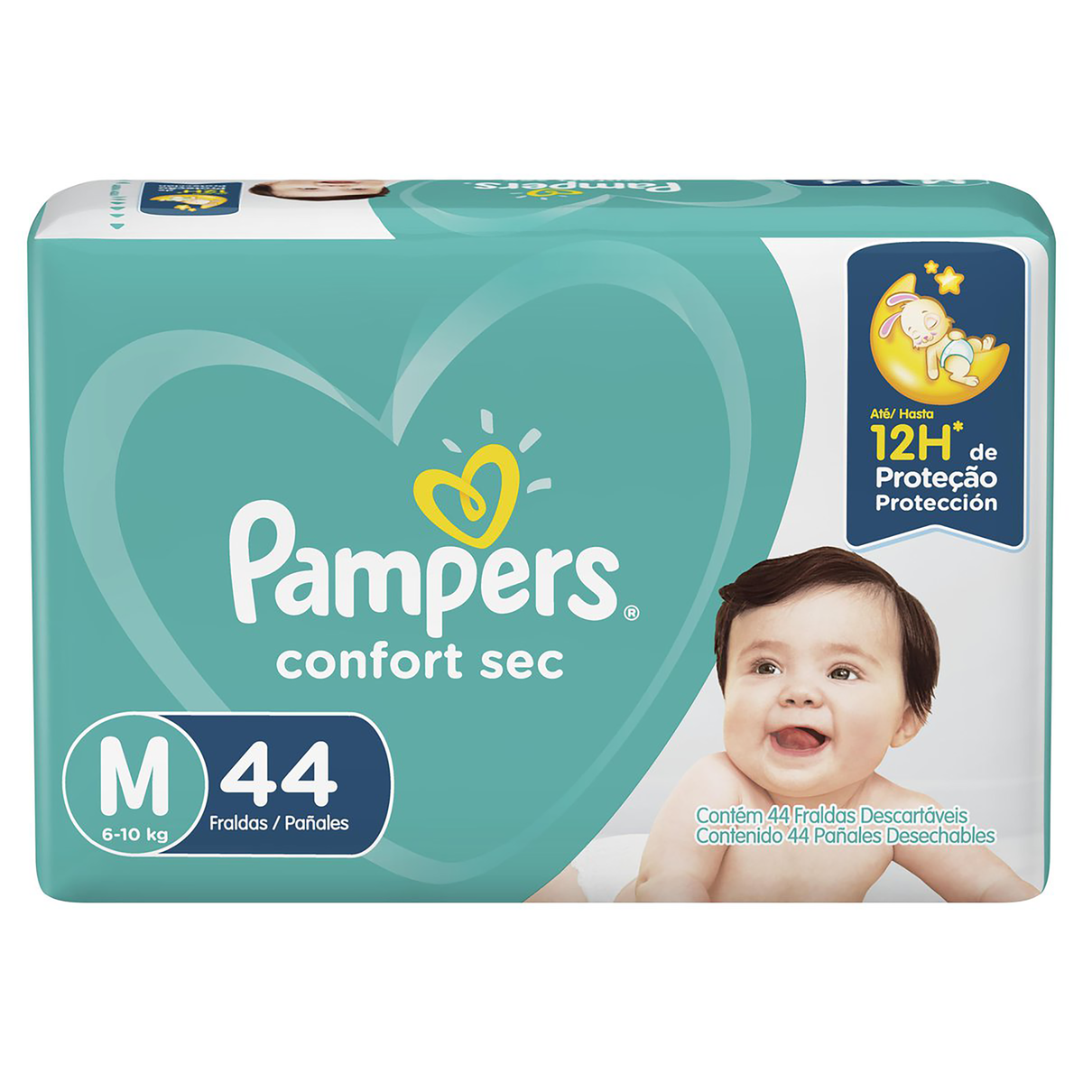 Capa do produto Fralda Pampers Confort Sec M 44 Unidades