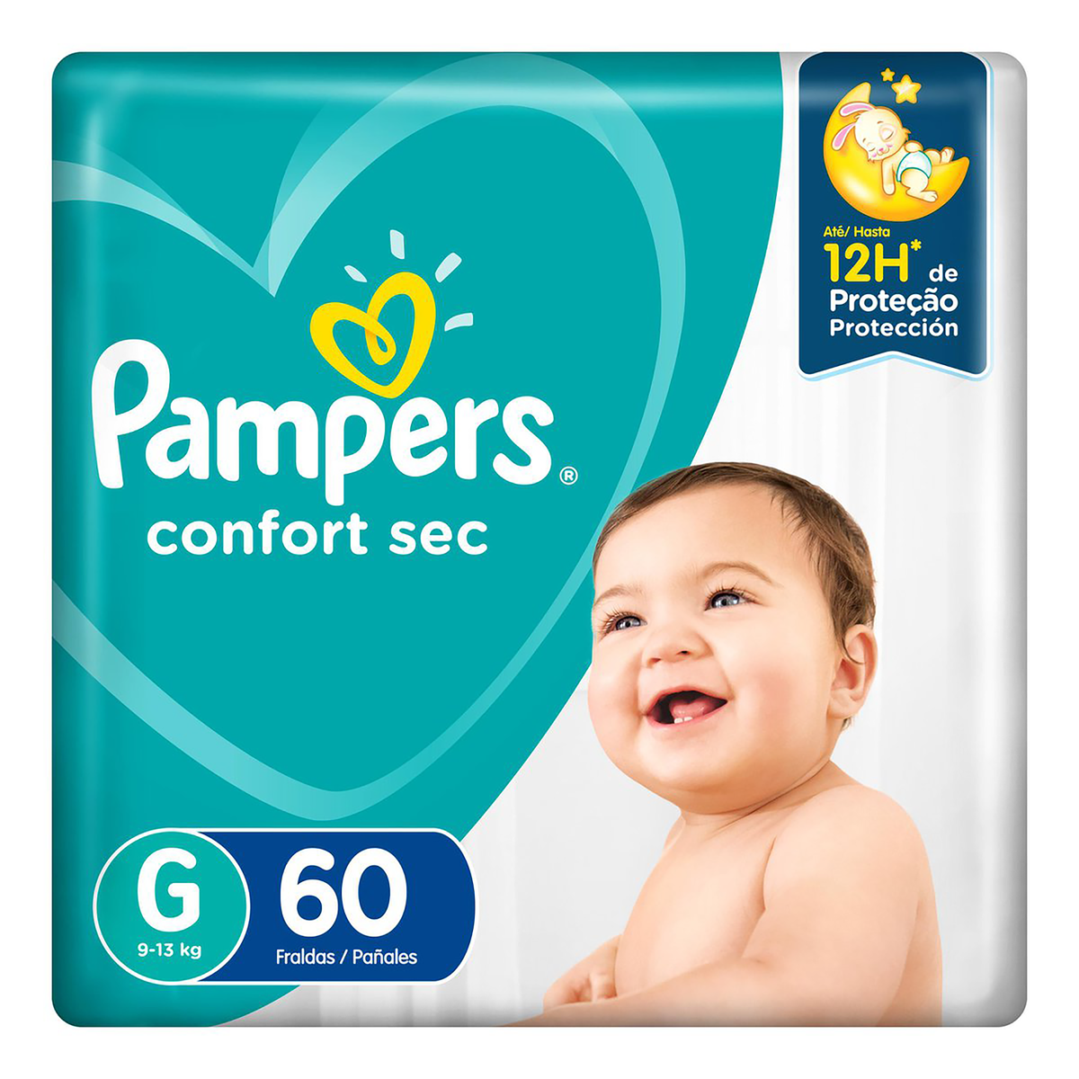Capa do produto Fralda Pampers Confort Sec Tamanho G 60 Unidades