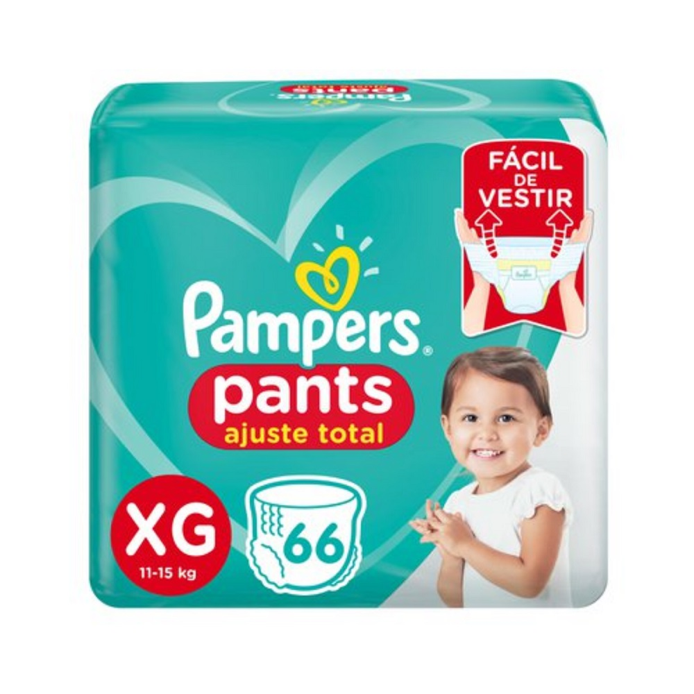 Capa do produto Fralda Pampers Pants Ajuste Total XG 66 Unidades