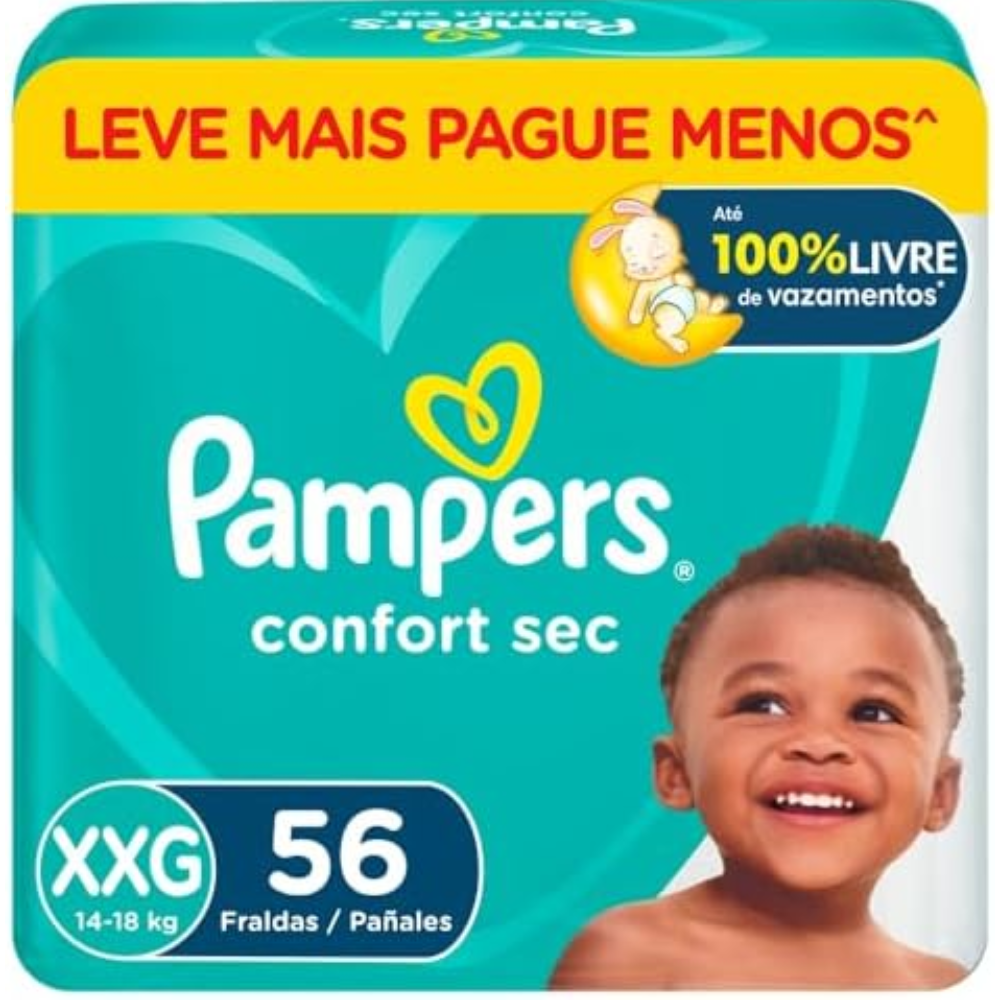 Capa do produto Fralda Pampers Confort Sec XXG 60 Unidades