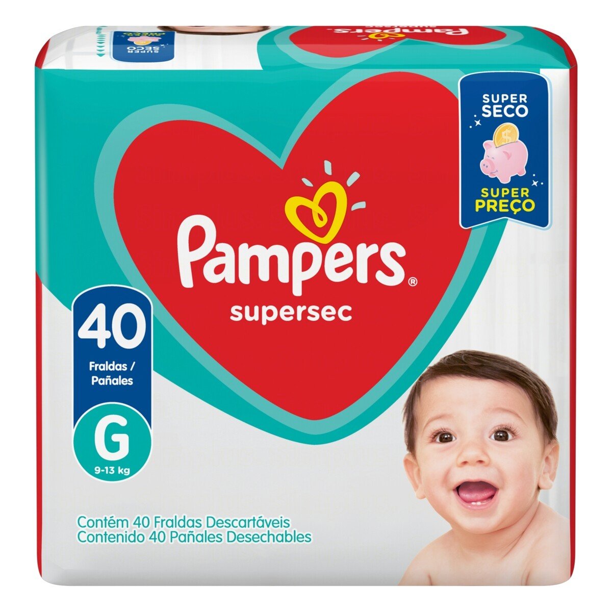 Capa do produto Fralda Pampers Supersec G 40 Unidades