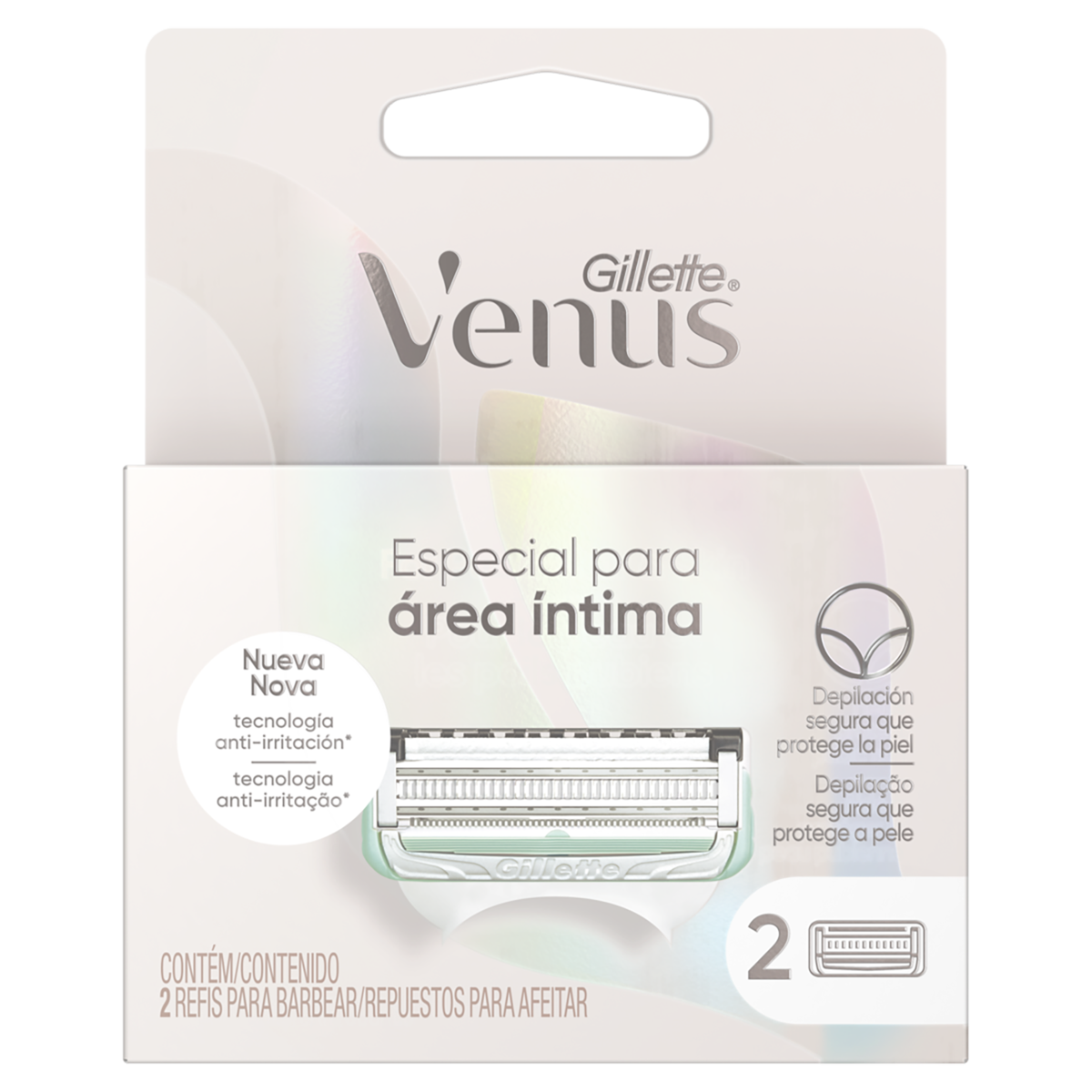 Capa do produto Carga De Aparelho Para Depilar Gillette Venus 2 Unidades