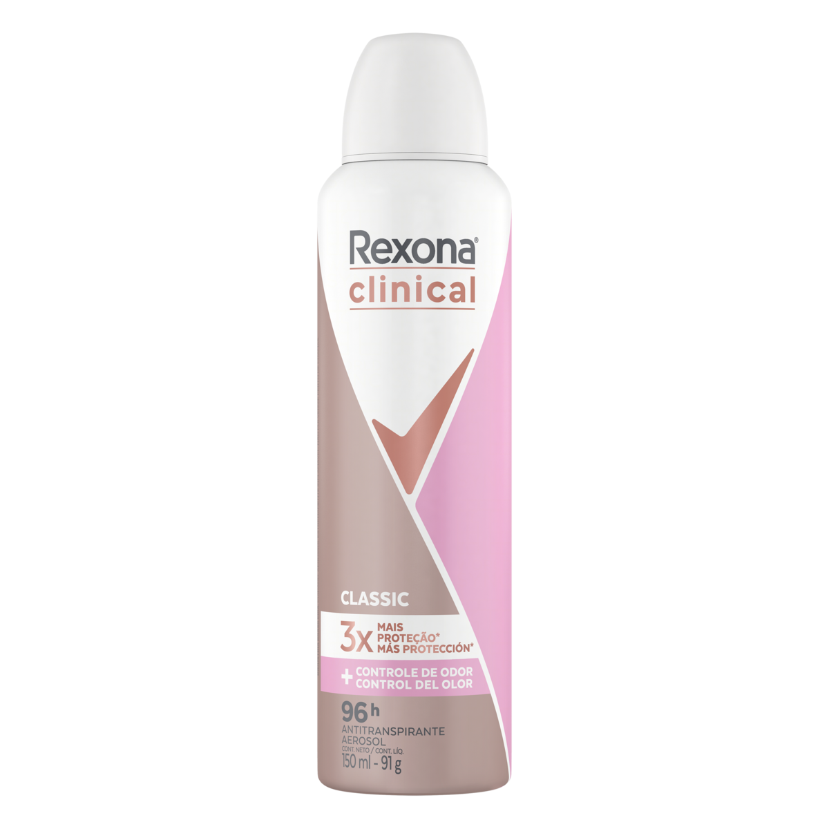 Capa do produto Desodorante Antitranspirante Feminino Rexona Clinical Classic 150Ml