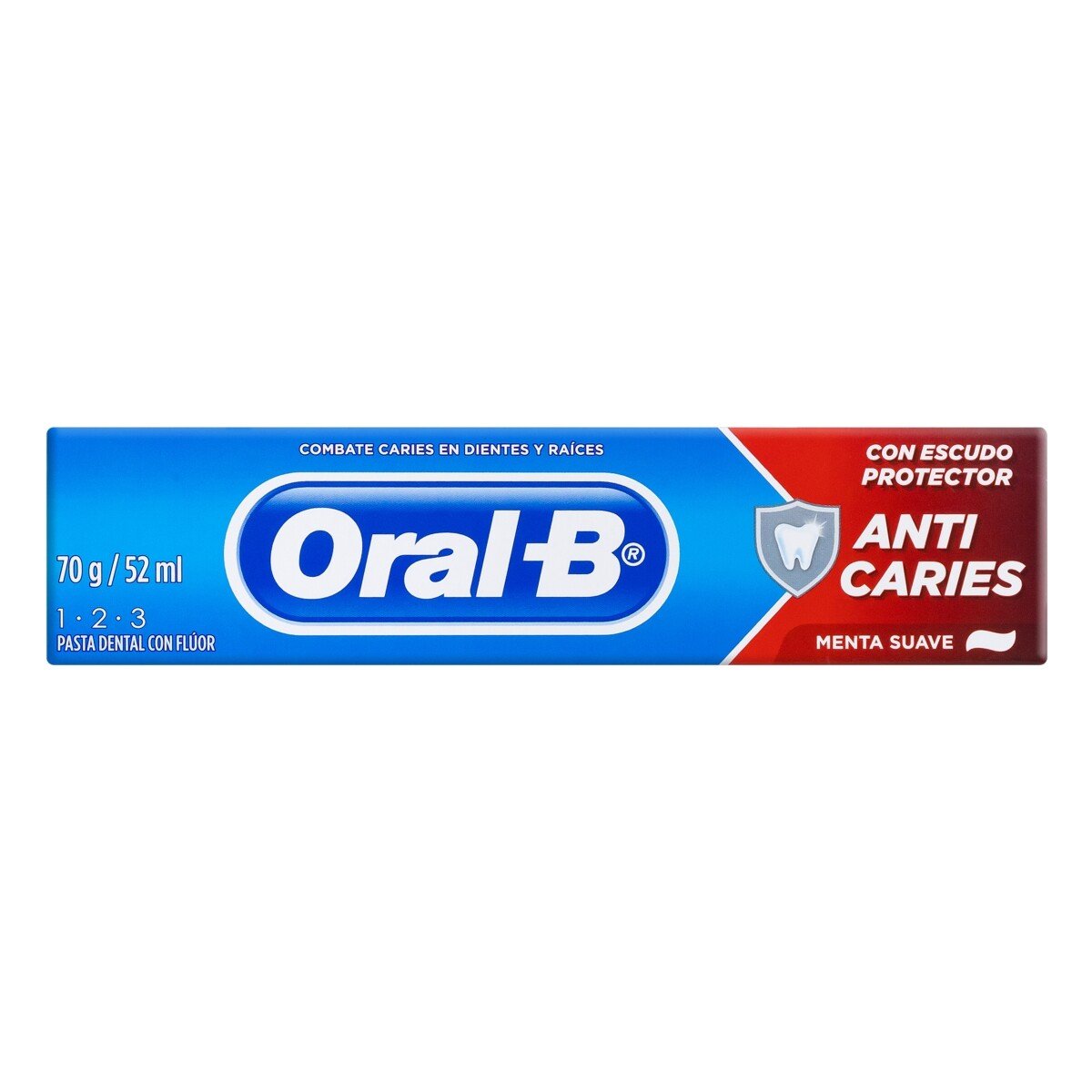 Capa do produto Creme Dental Oral B 1.2.3 Anticáries Menta Suave 70G