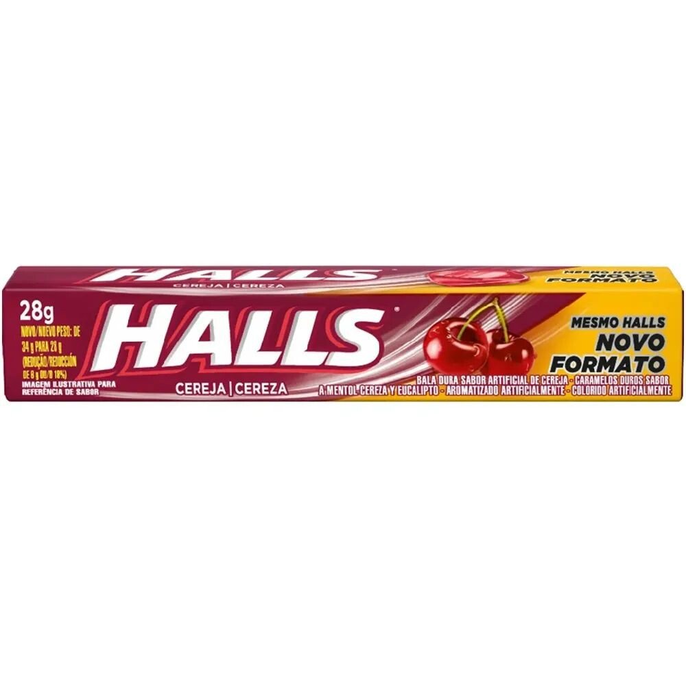 Capa do produto Bala Halls Cereja 28g