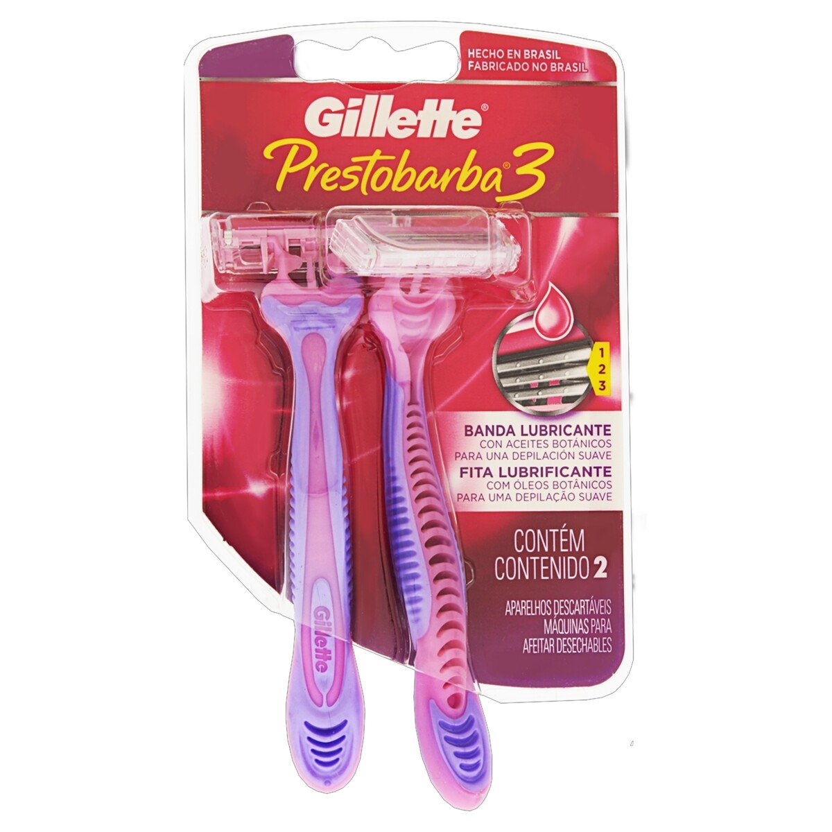 Capa do produto Aparelho De Depilar Gillette Prestobarba 3 2 Unidades