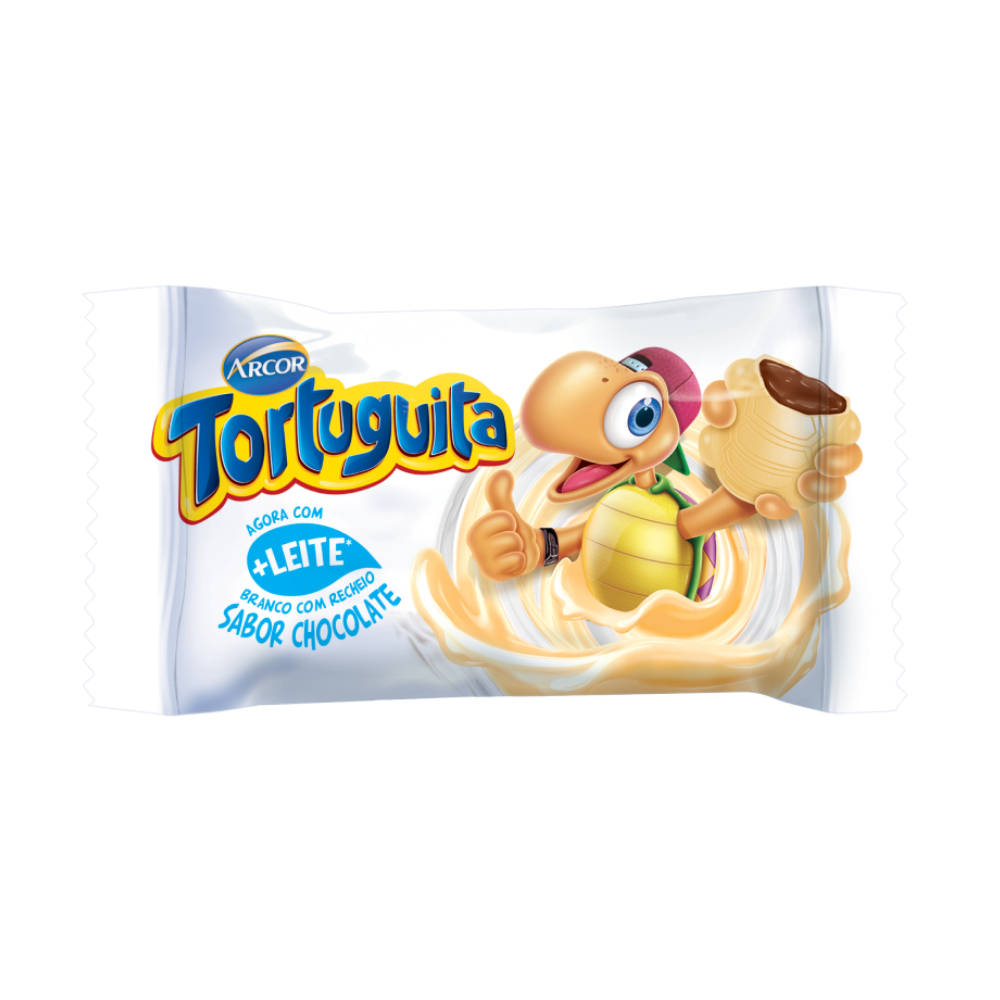 Capa do produto Chocolate Tortuguita branco 18g