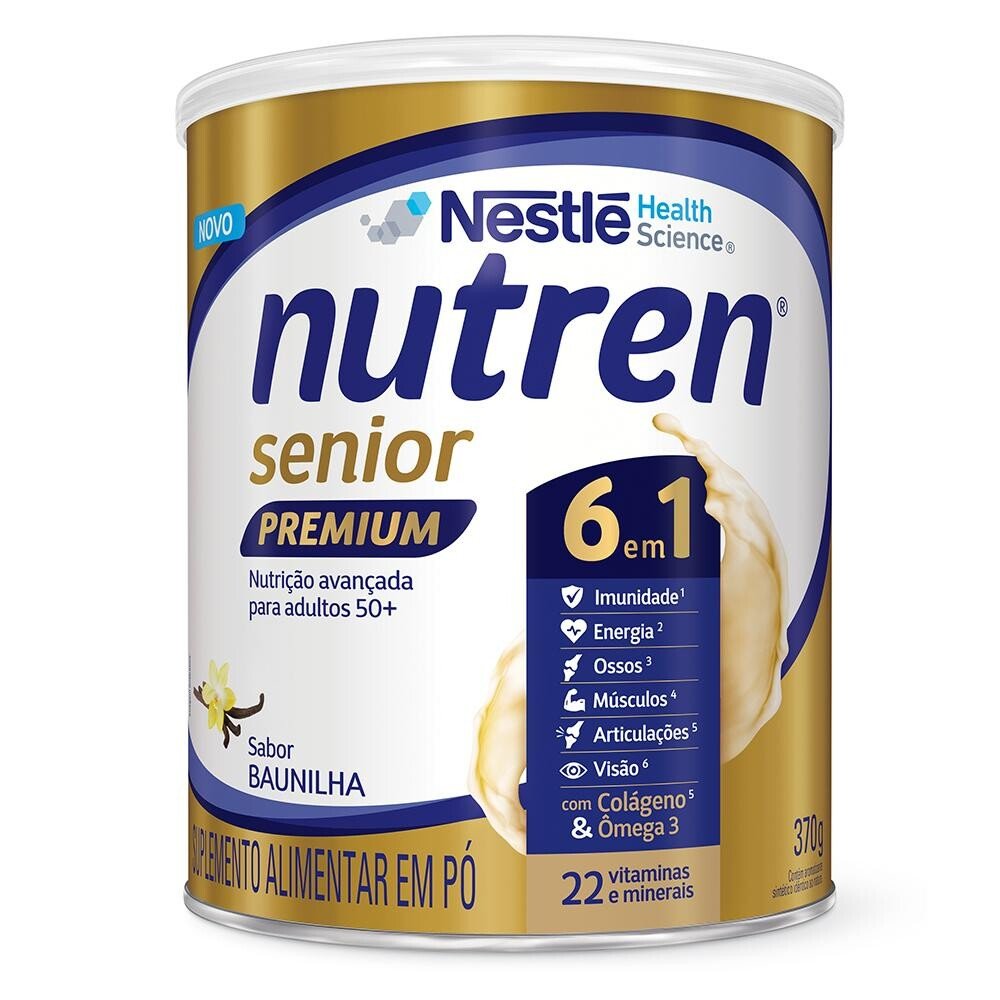 Capa do produto Suplemento Alimentar Nutren Senior Premium Baunilha 370G
