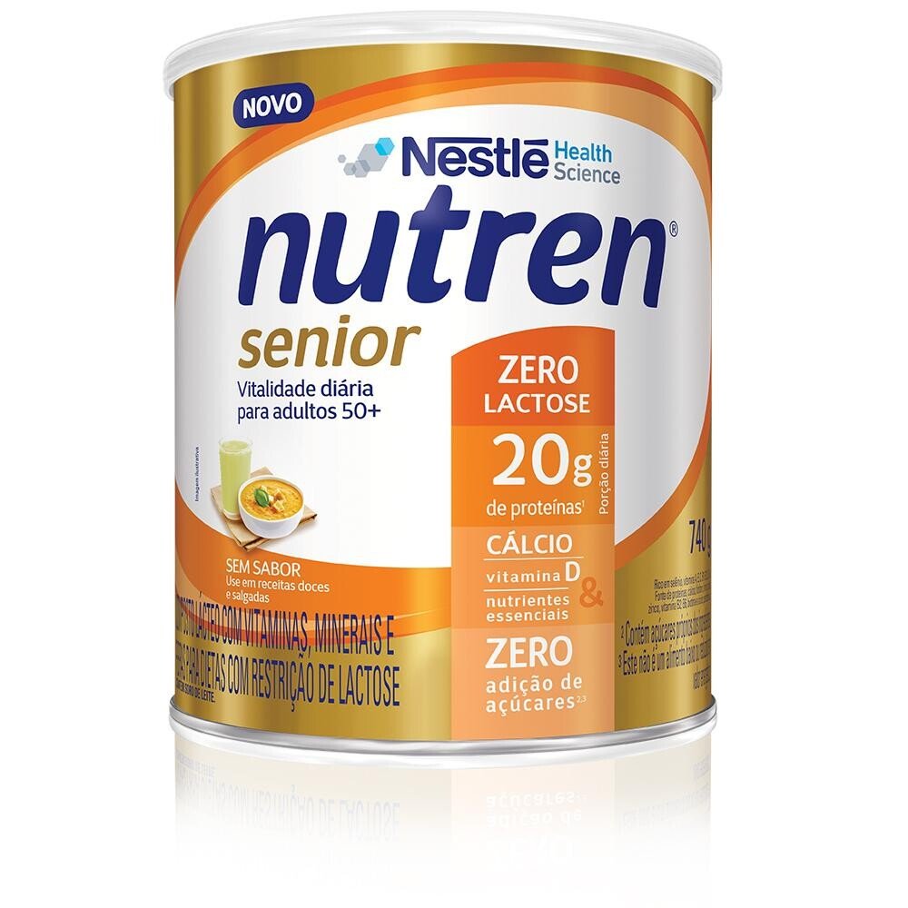 Capa do produto Nutren Senior Zero Lactose Sem Sabor 740G