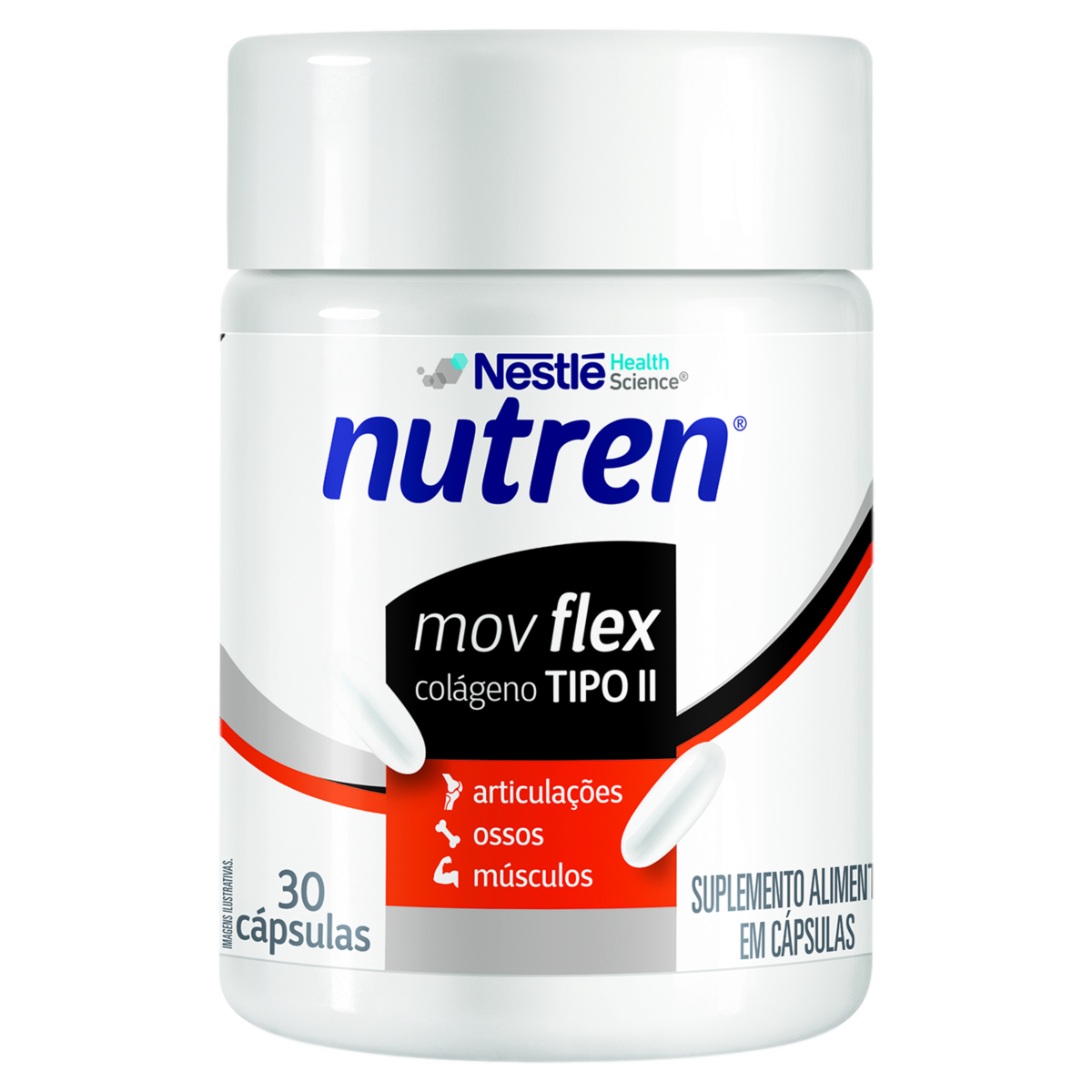 Capa do produto Mov Flex Colágeno Tipo 2 Nutren Frasco 30 Cápsulas