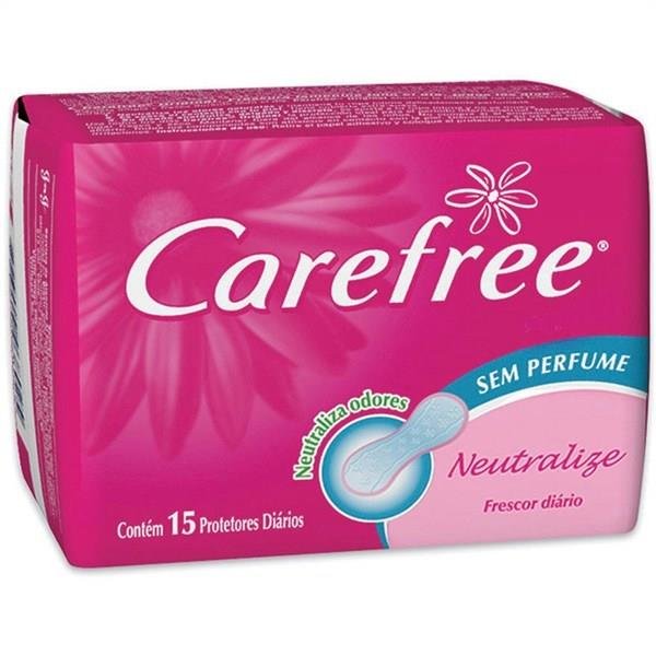 Capa do produto Absorvente Carefree Protetor Diario Neutralize Sem Perfume Sem Abas 15 Unidades