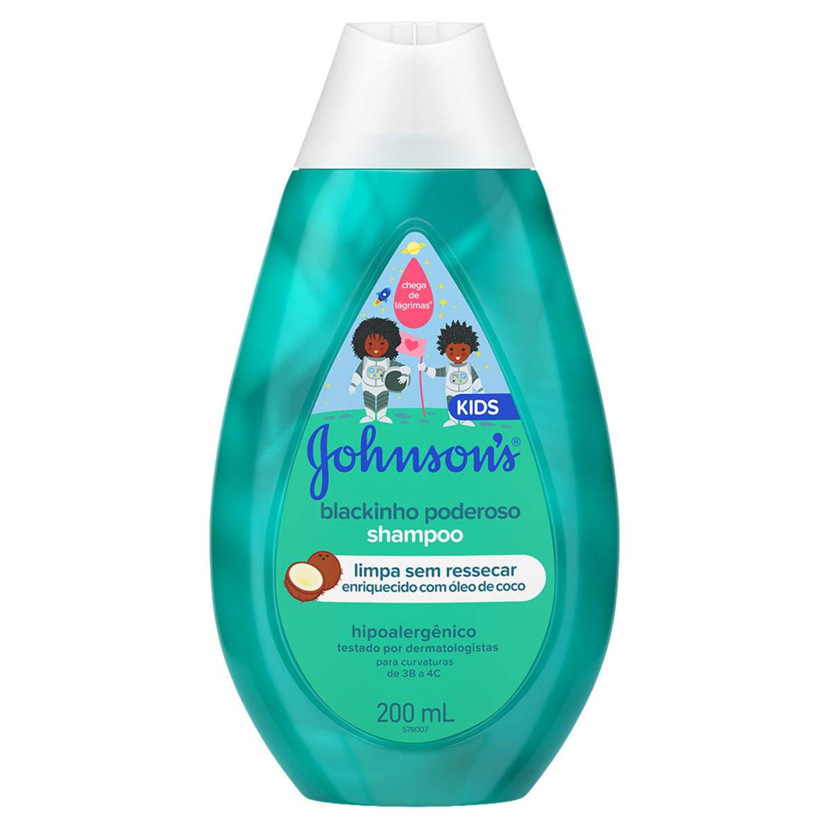 Capa do produto Shampoo Johnson'S Kids Blackinho Poderoso Frasco 200Ml