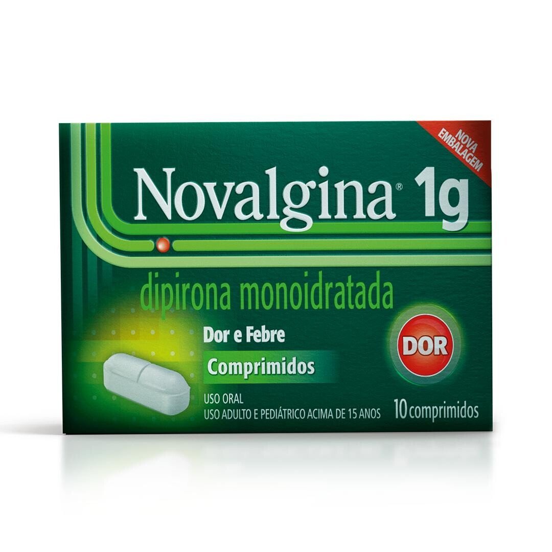 Capa do produto Novalgina 1g 10 Comprimidos