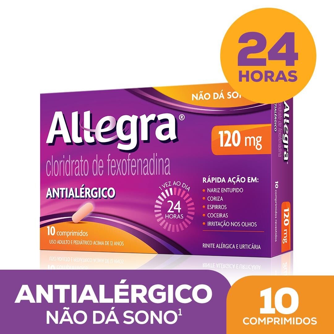 Capa do produto Allegra 120Mg 10 Comprimidos Revestidos