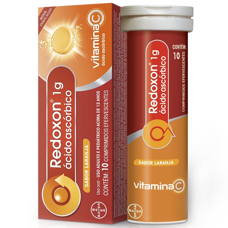 Capa do produto Redoxon 1g - Sabor Laranja 10 comprimidos efervescentes