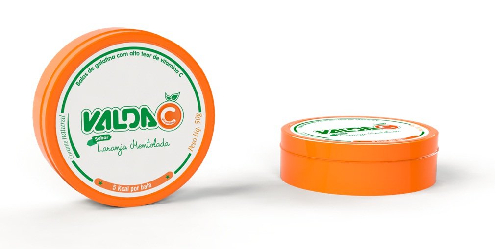 Capa do produto Balas De Gelatina Valda C Laranja Mentolada 50G