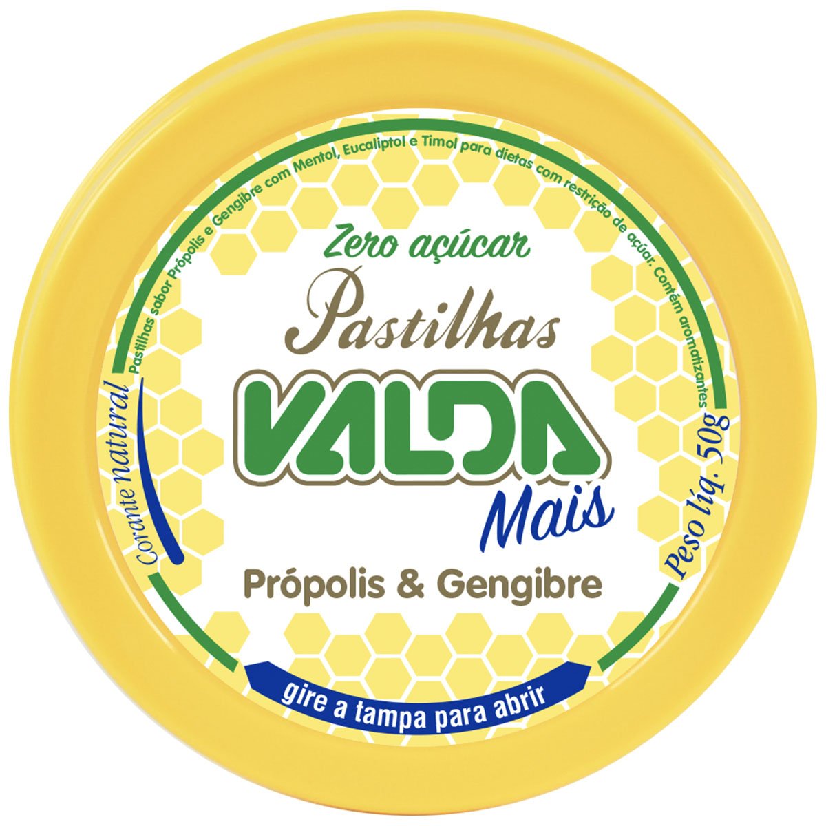 Capa do produto Pastilha Valda Mais Própolis E Gengibre 50G