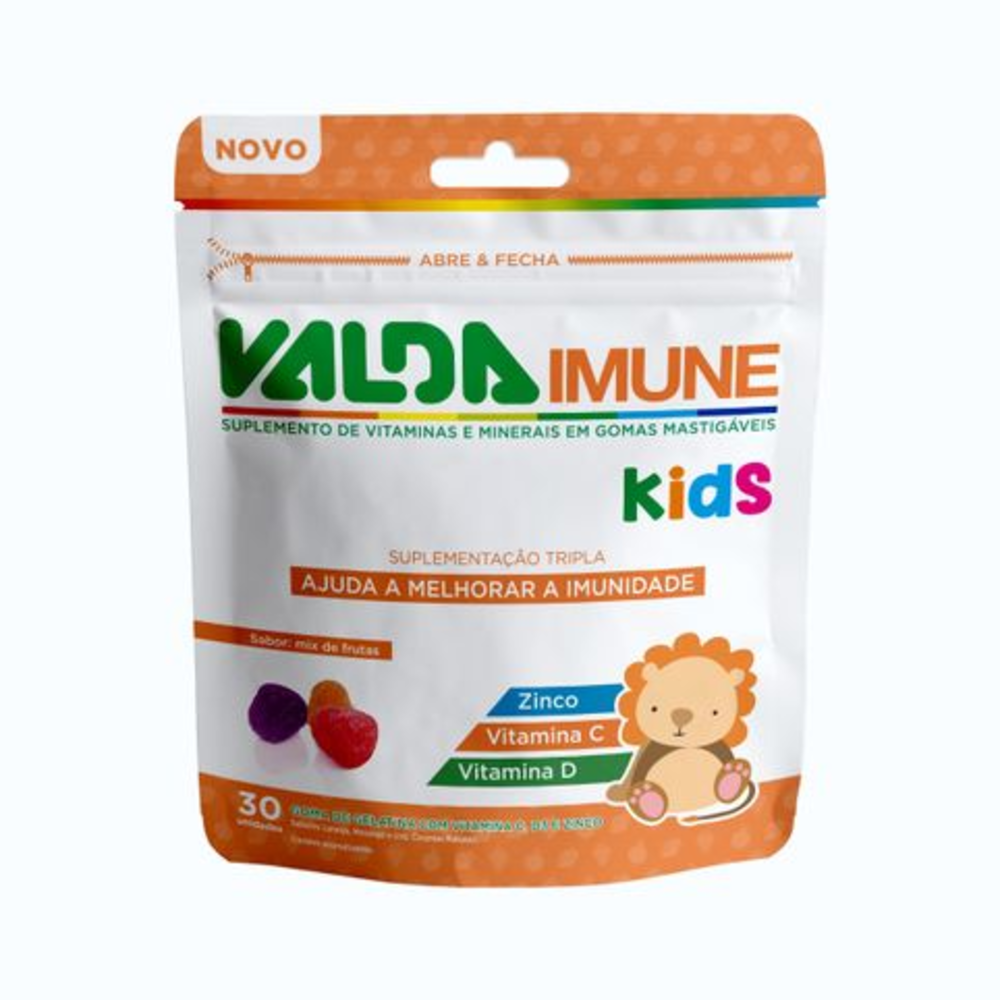 Capa do produto Valda Imune Kids Sachê Zip Lock Gomas Mastigáveis Frutas 51g