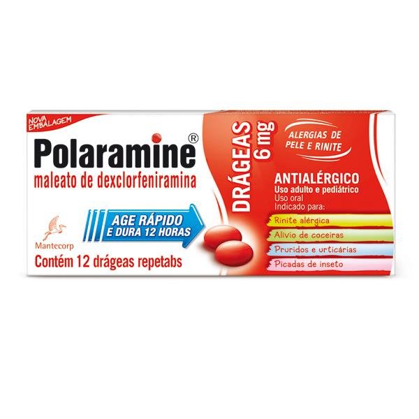 Capa do produto Polaramine 6Mg 12 Comprimidos