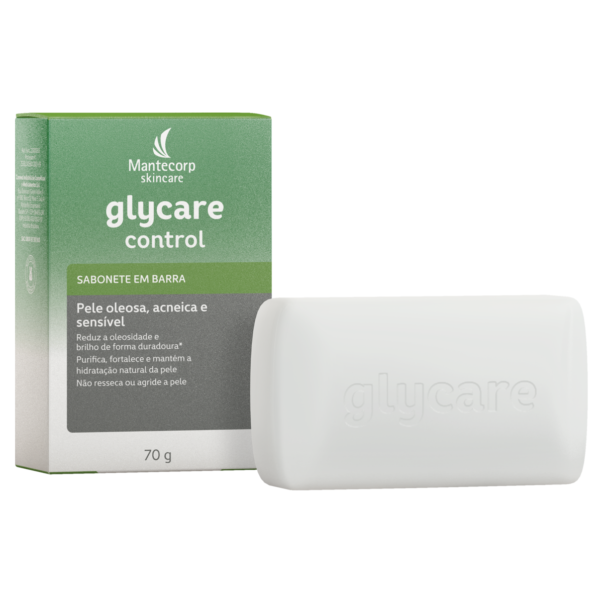 Capa do produto Sabonete Barra Mantecorp Skincare Glycare Control Caixa 70G