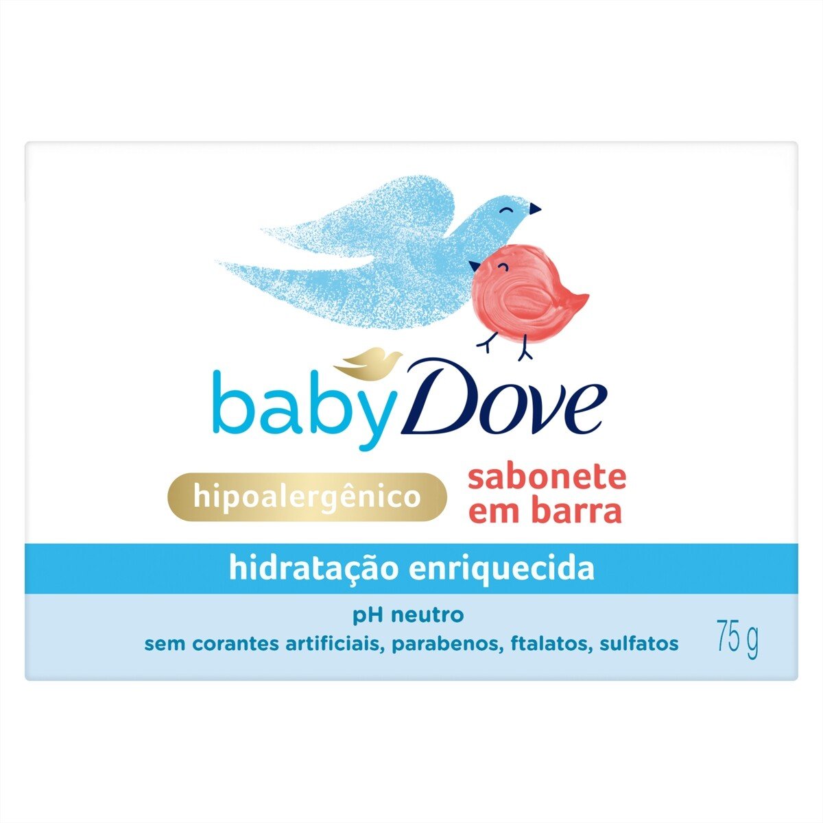 Capa do produto Sabonete Em Barra Dove Baby Hidratação Enriquecida 75G
