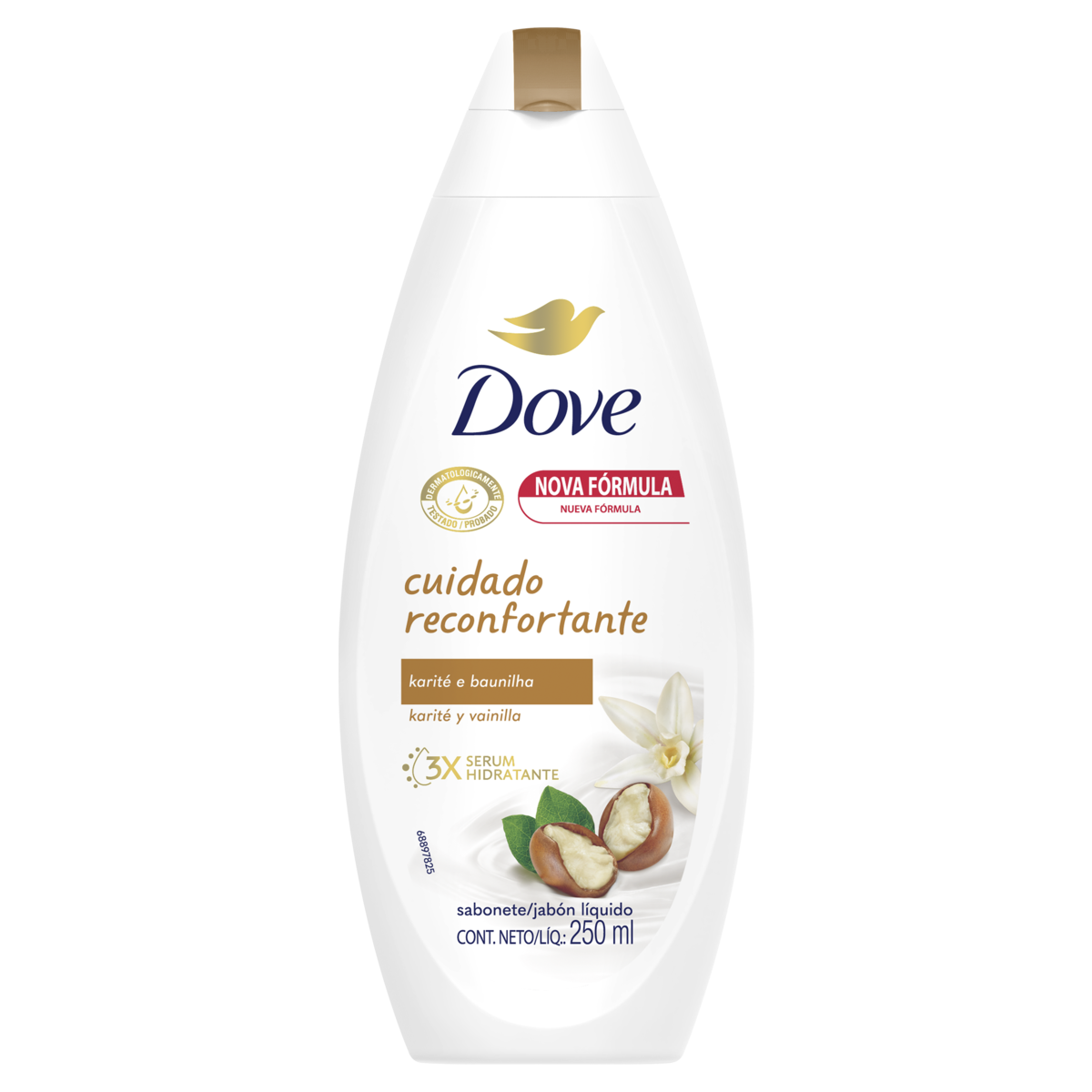 Capa do produto Sabonete Dove Liquido Delicious Manteiga De Karite E Baunilha 250Ml