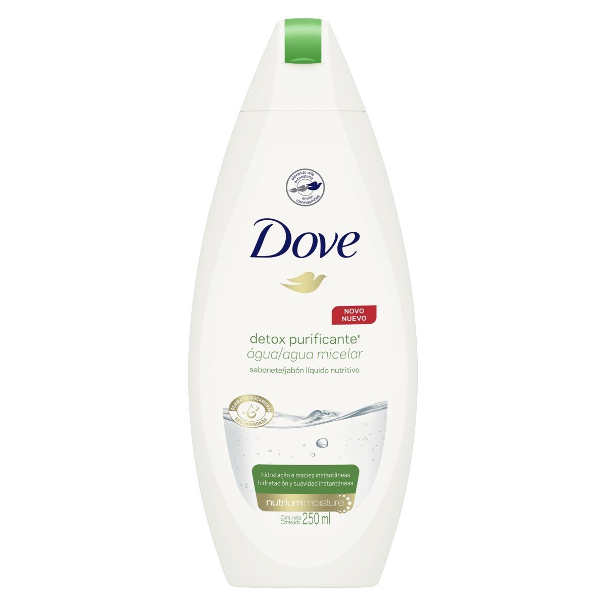 Capa do produto Sabonete Líquido Dove Detox Purificante Água Micelar 250Ml
