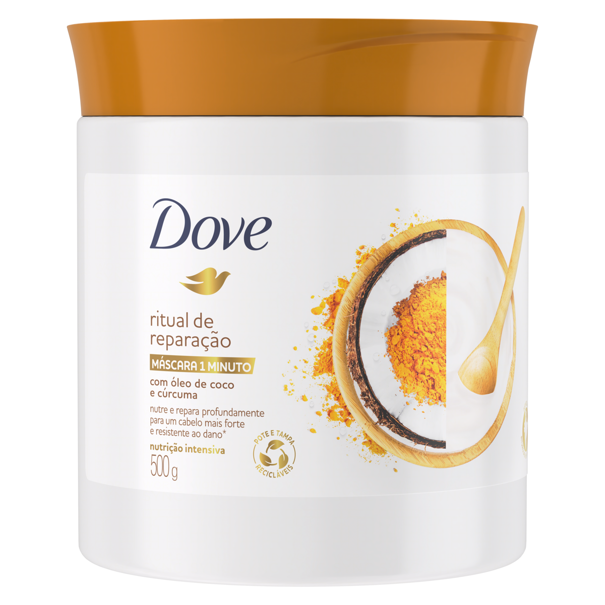 Capa do produto Máscara Condicionante Nutrição Intensa Dove Ritual De Reparação 1 Minuto Pote 500G