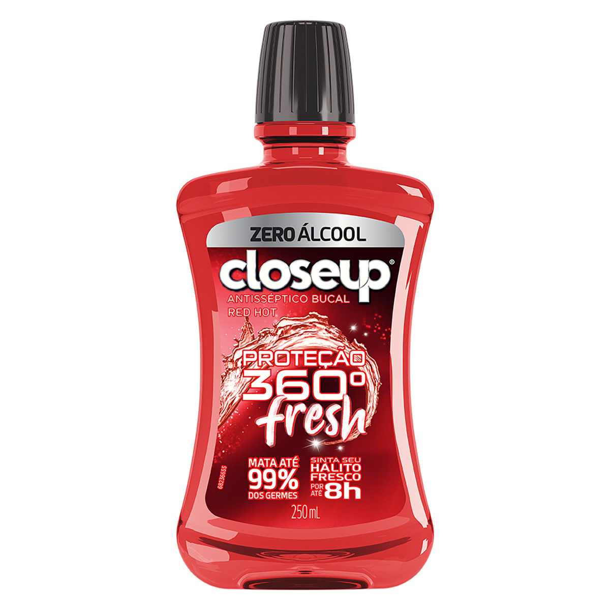 Capa do produto Enxaguante Bucal Antisséptico Zero Álcool Red Hot Closeup Proteção 360° Fresh Frasco 250Ml