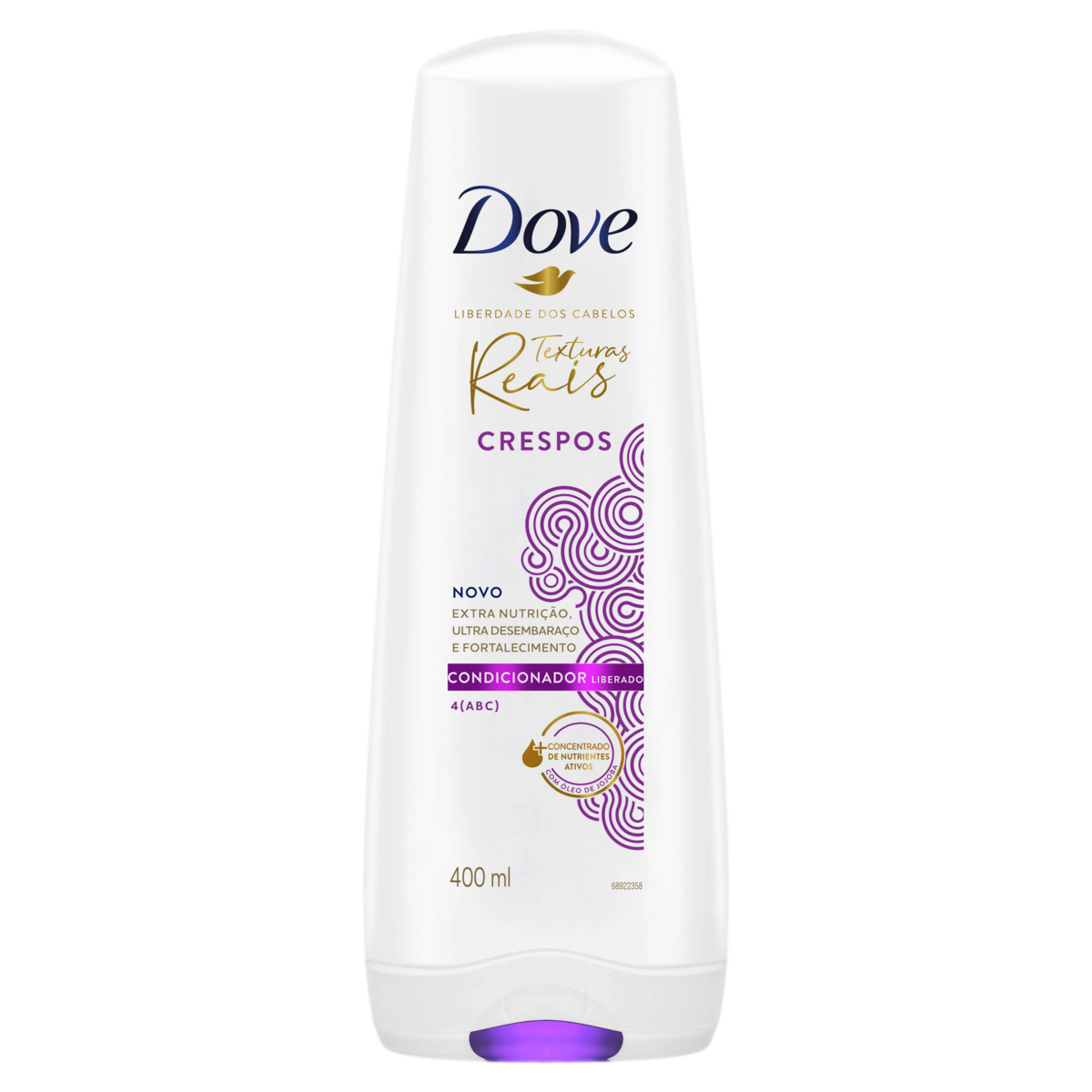 Capa do produto Condicionador Dove Texturas Reais Crespos Frasco 400Ml
