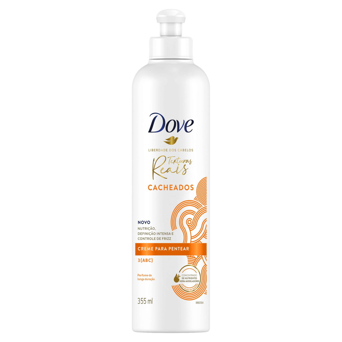 Capa do produto Creme Para Pentear Dove Texturas Reais Cacheados Frasco 355Ml