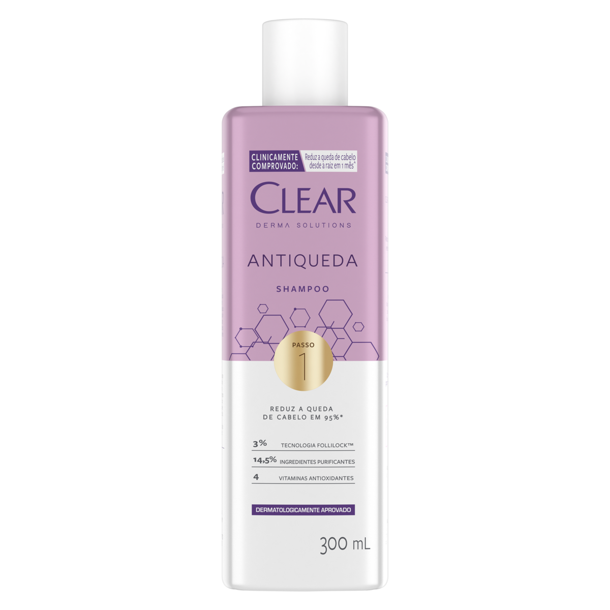 Capa do produto Shampoo Antiqueda Clear Derma Solutions Frasco 300Ml