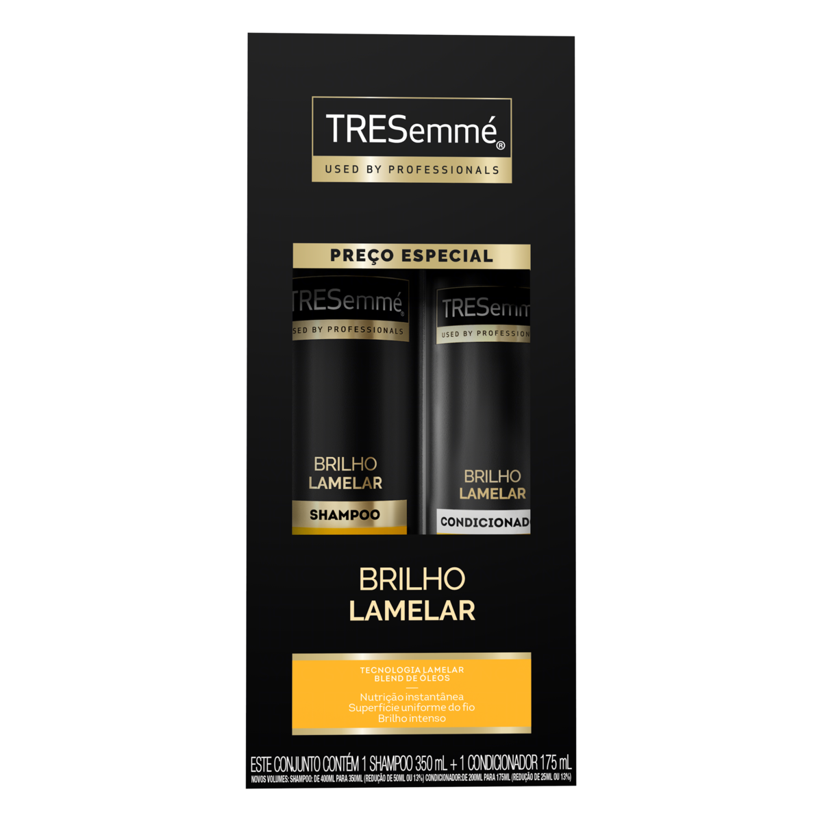 Capa do produto Kit Tresemmé Brilho Lamelar Shampoo 350Ml + Condicionador 175Ml