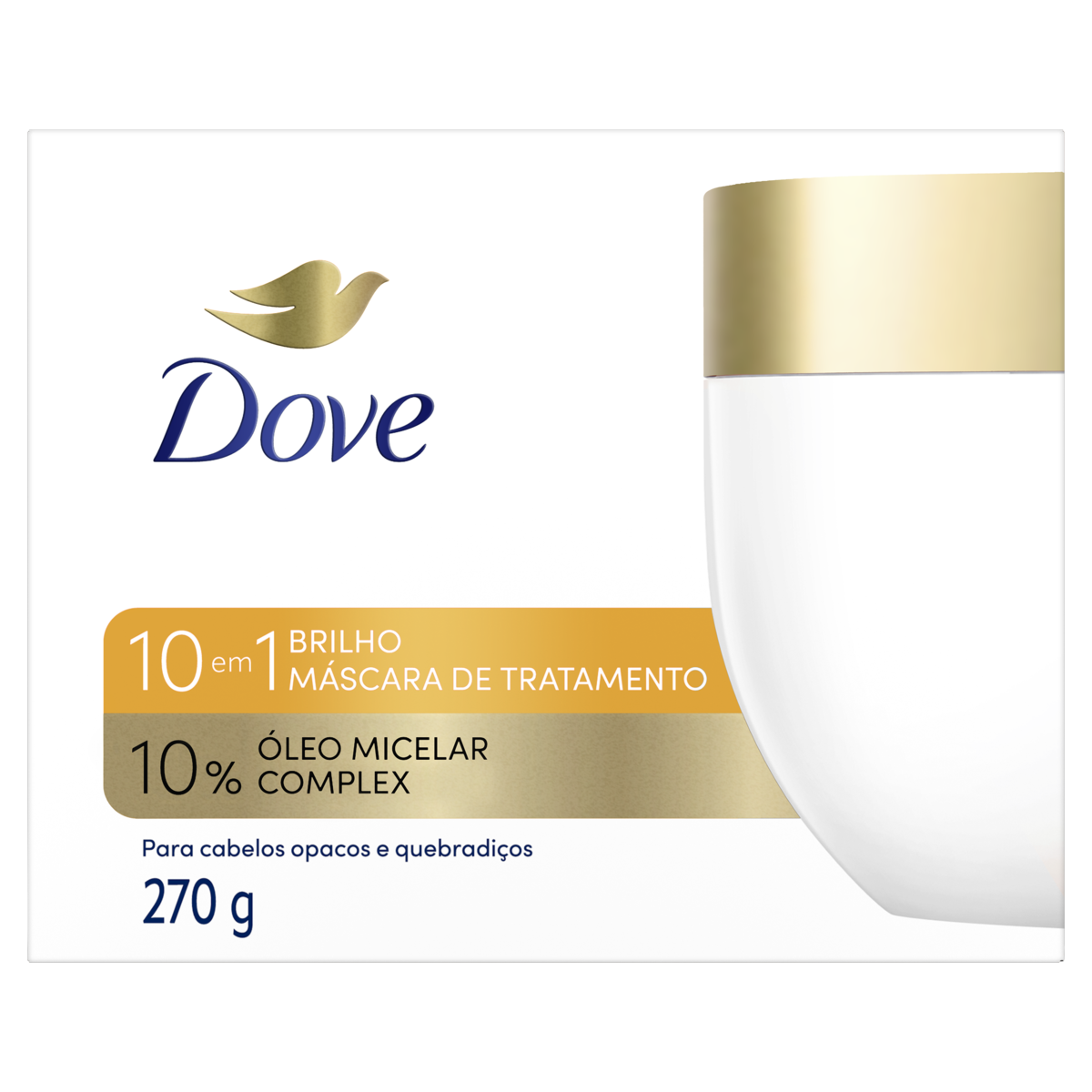 Capa do produto Máscara De Tratamento Dove Brilho Caixa 270G