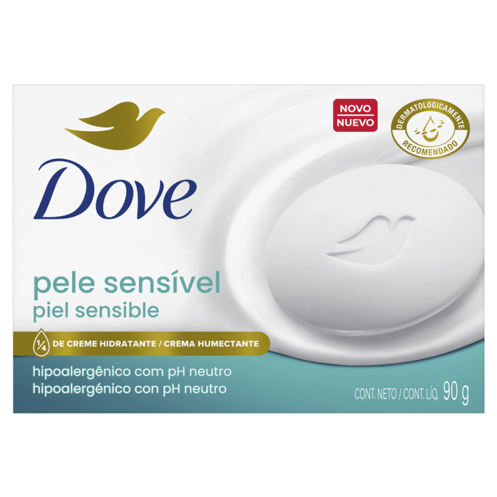 Capa do produto Sabonete Barra Dove Pele Sensível Caixa 90G