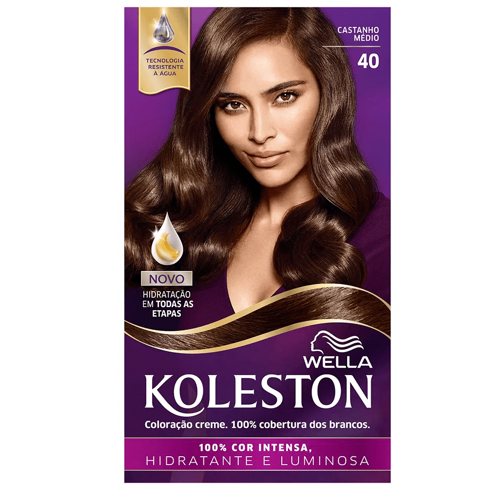 Capa do produto Tintura Koleston 40 Castanho Médio 55G