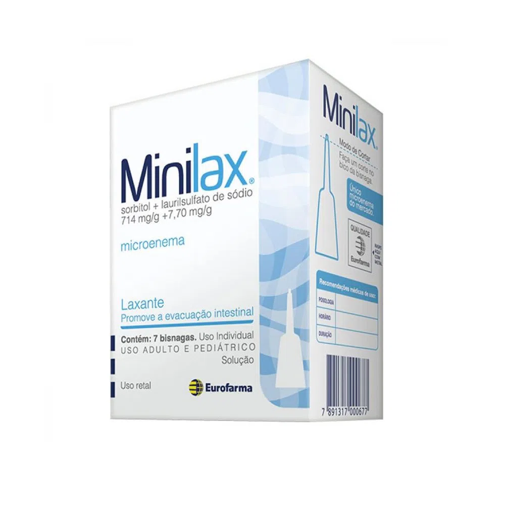 Capa do produto Minilax 714Mg/G + 7,70Mg/G Caixa Com 7 Bisnagas Com 6,5G Cada