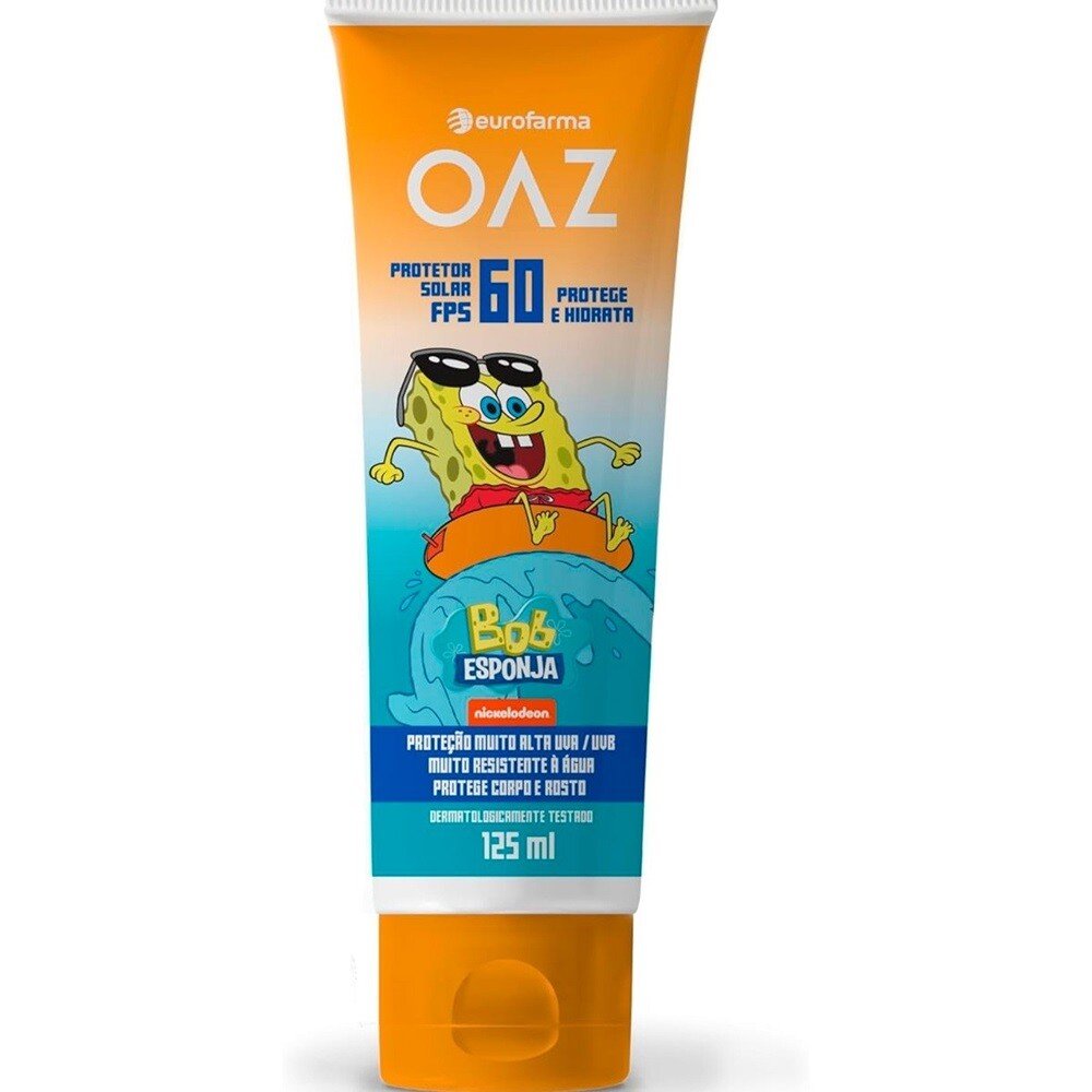 Capa do produto Protetor Solar Creme Oaz Bob Esponja Fps60 125Ml