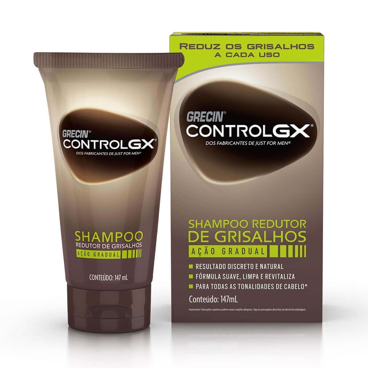 Capa do produto Shampoo Redutor de Grisalhos Grecin Control GX Caixa 118ml