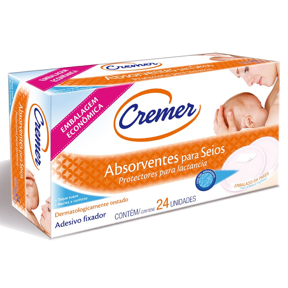Capa do produto Absorvente Para Seios Cremer 24 unidades