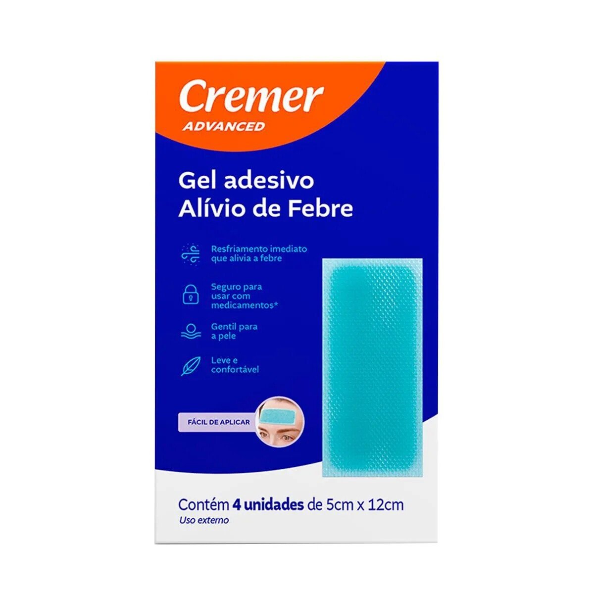 Capa do produto Gel Adesivo Alivio de Febre Cremer Advanced 4 unidades