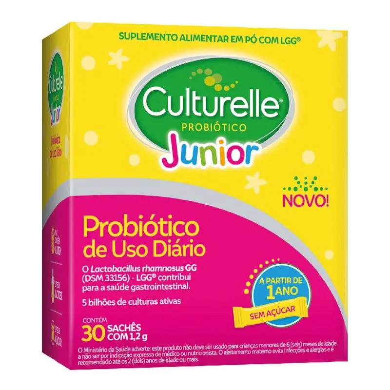 Capa do produto Culturelle Probiótico Júnior 30 Sachês de 1,2g