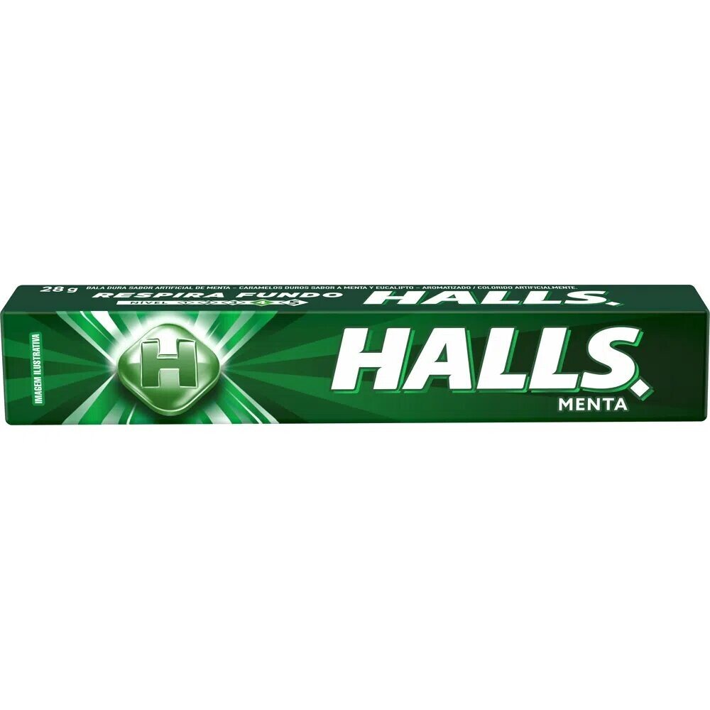 Capa do produto Bala Halls Sabor Menta 28g