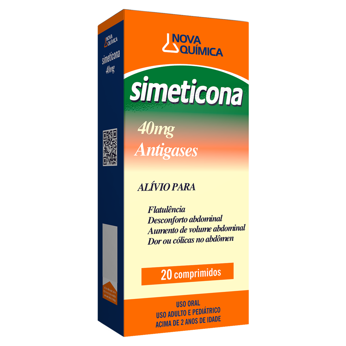 Capa do produto Simeticona Genérico Nova Quimica 40Mg 20 Comprimidos